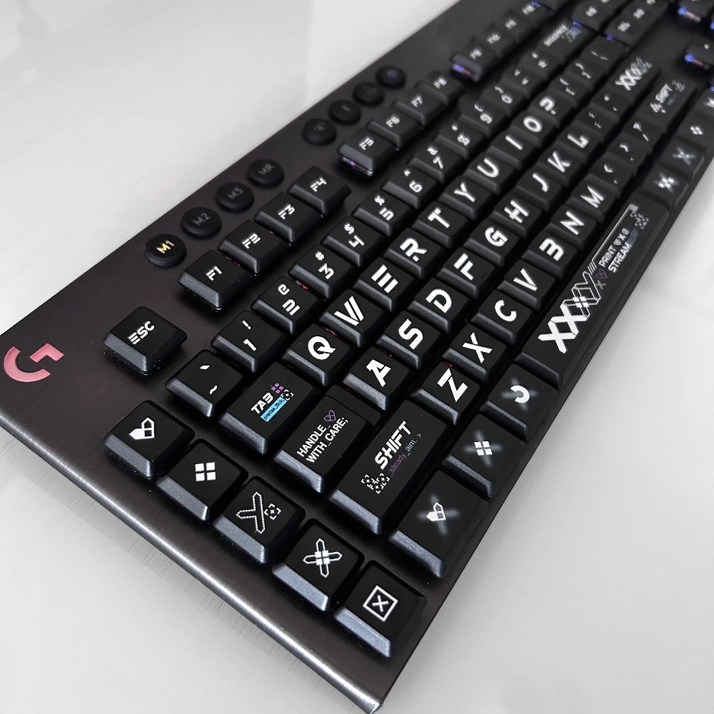 Gaming Keyboard Non Mechanical - Compatível com teclas PBT Logitech G913