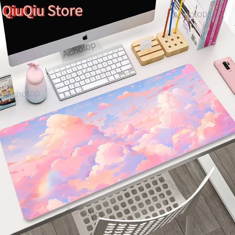 Keyboard Mouse Bundle Gaming - Rosa nuvens mouse pad gamer mousepads