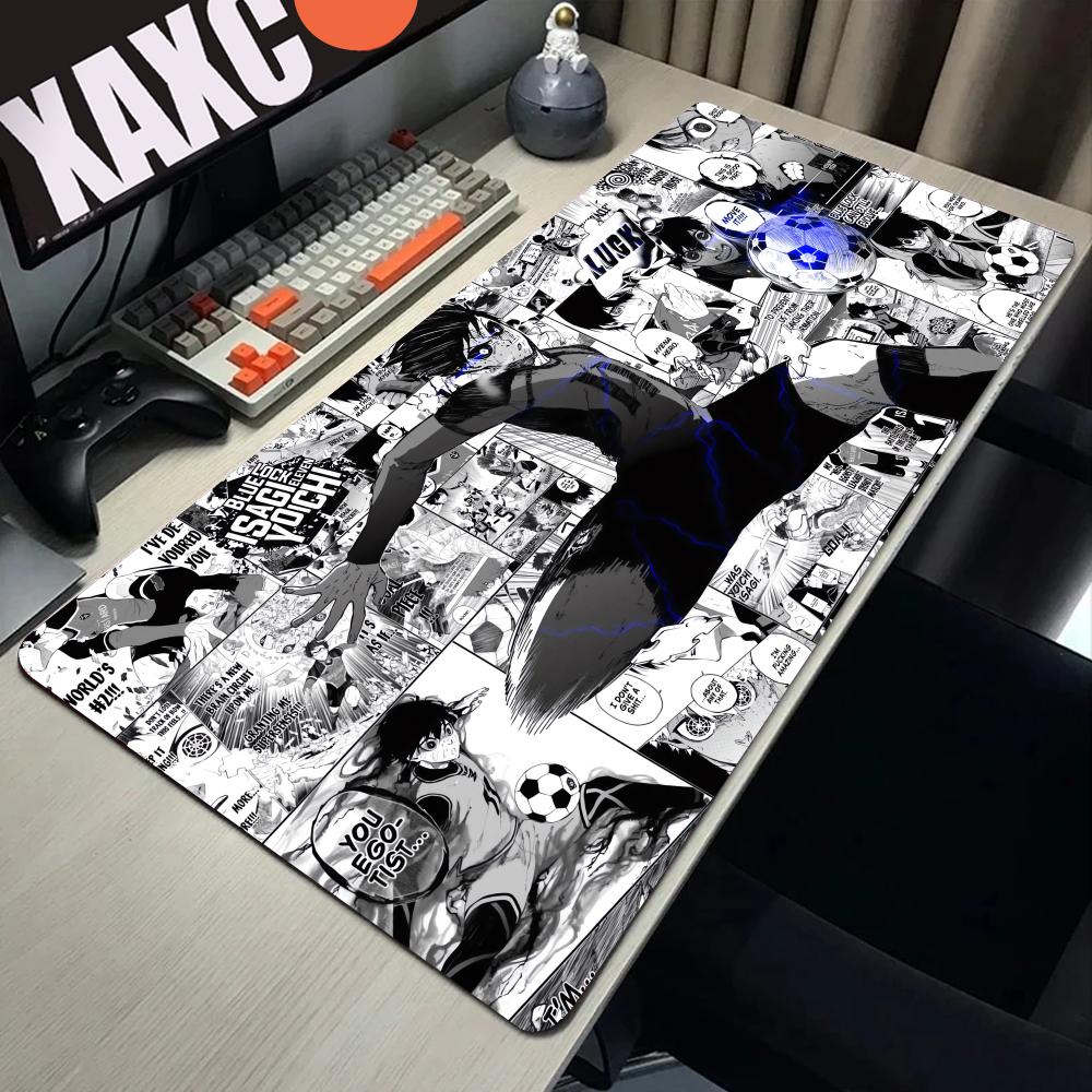 Gaming Keyboard Blue - Preto e branco anime mouse pad