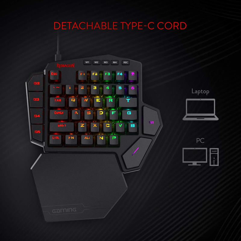 Redragon K585 DITI Teclado mec - Gaming Keyboard Half avaliação e preço