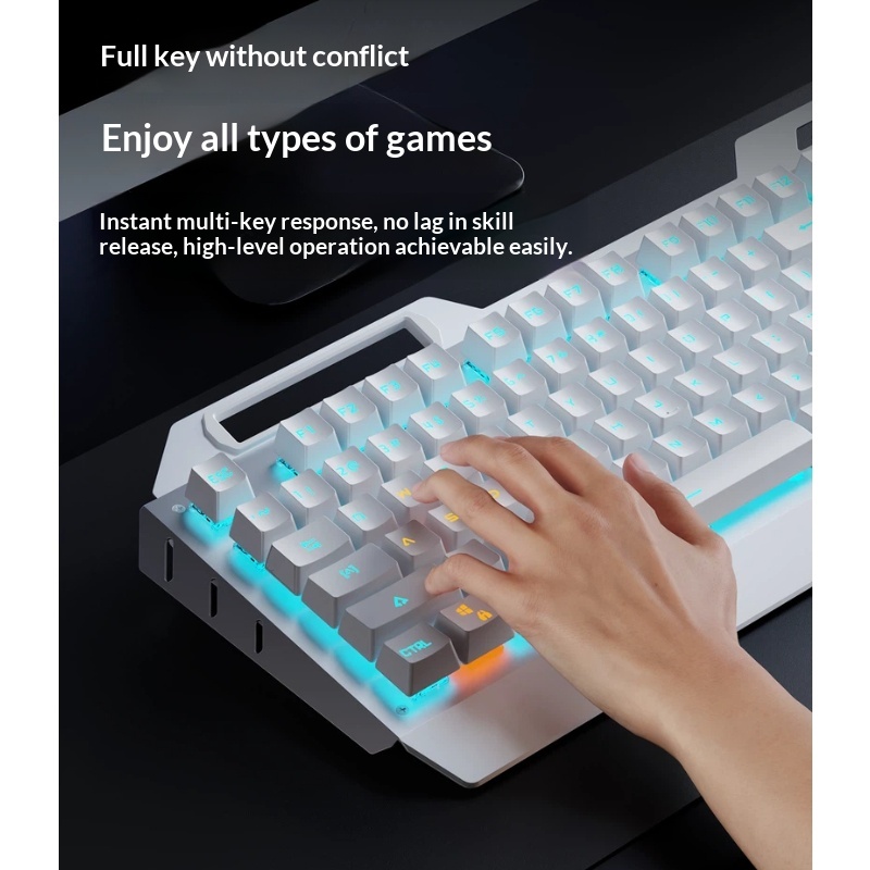 Combo de Teclado Mecânico Sem  - Gaming Keyboard And Mouse Combo Wireless avaliação e preço