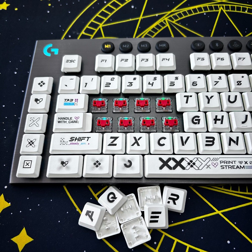 Compatível com teclas PBT Logi - Gaming Keyboard Non Mechanical avaliação e preço