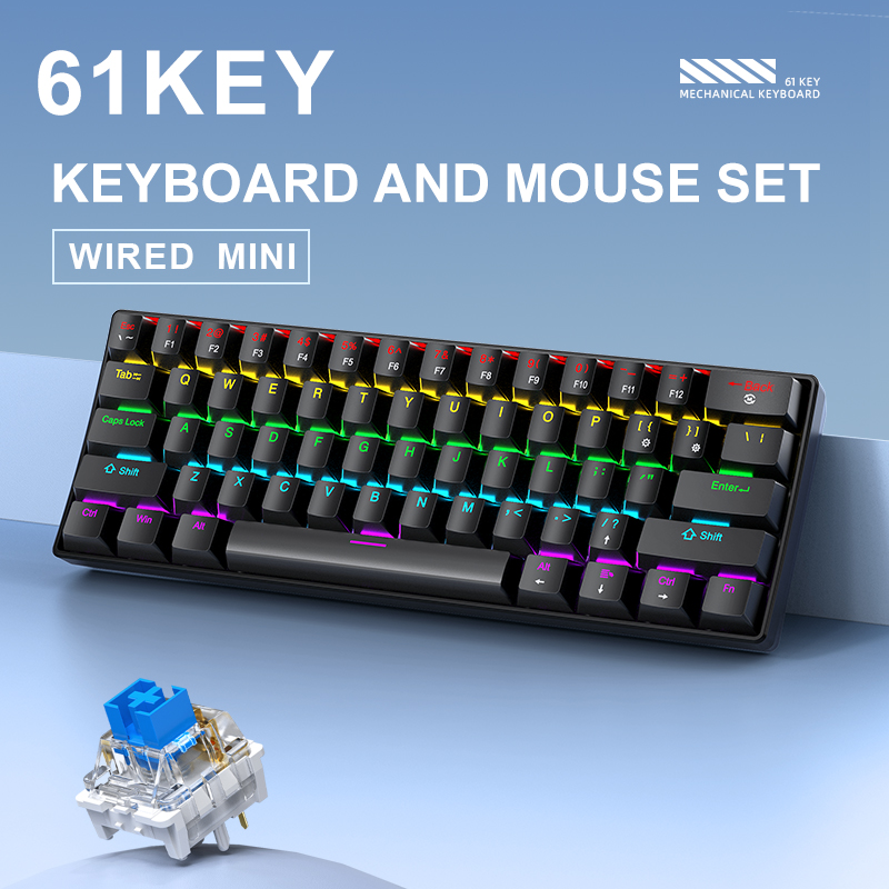 APAYADO K61 Mini teclado mecân - Gaming Keyboard Half avaliação e preço