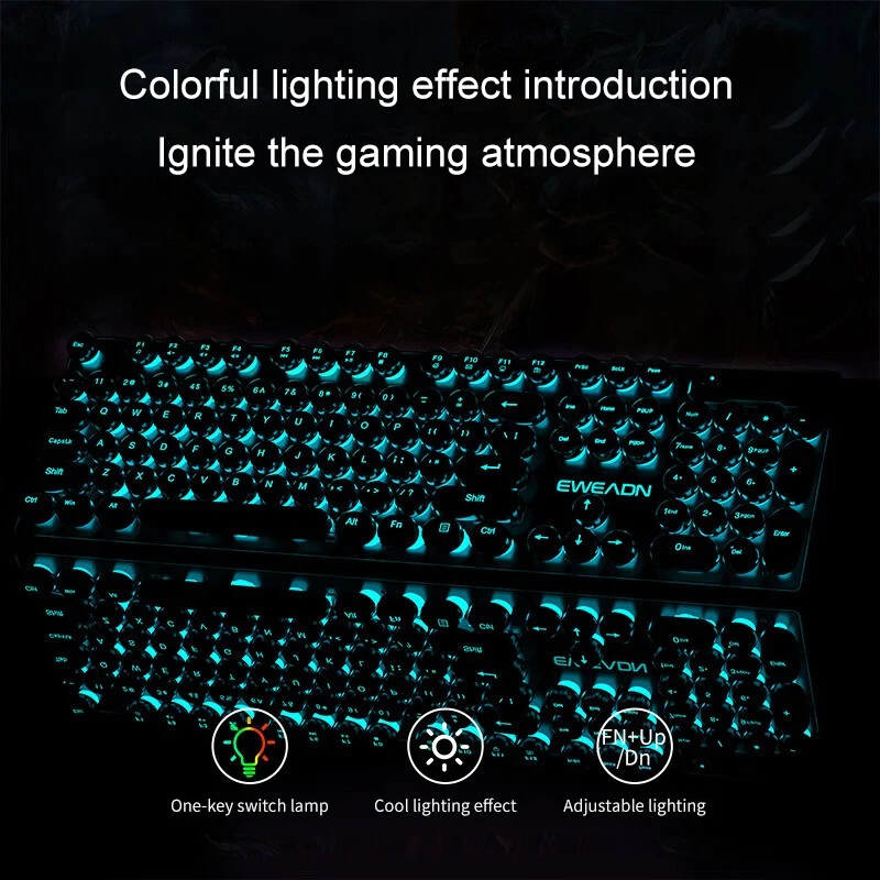 Conjunto de Teclado e Mouse co - Gaming Keyboard Mechanical avaliação e preço