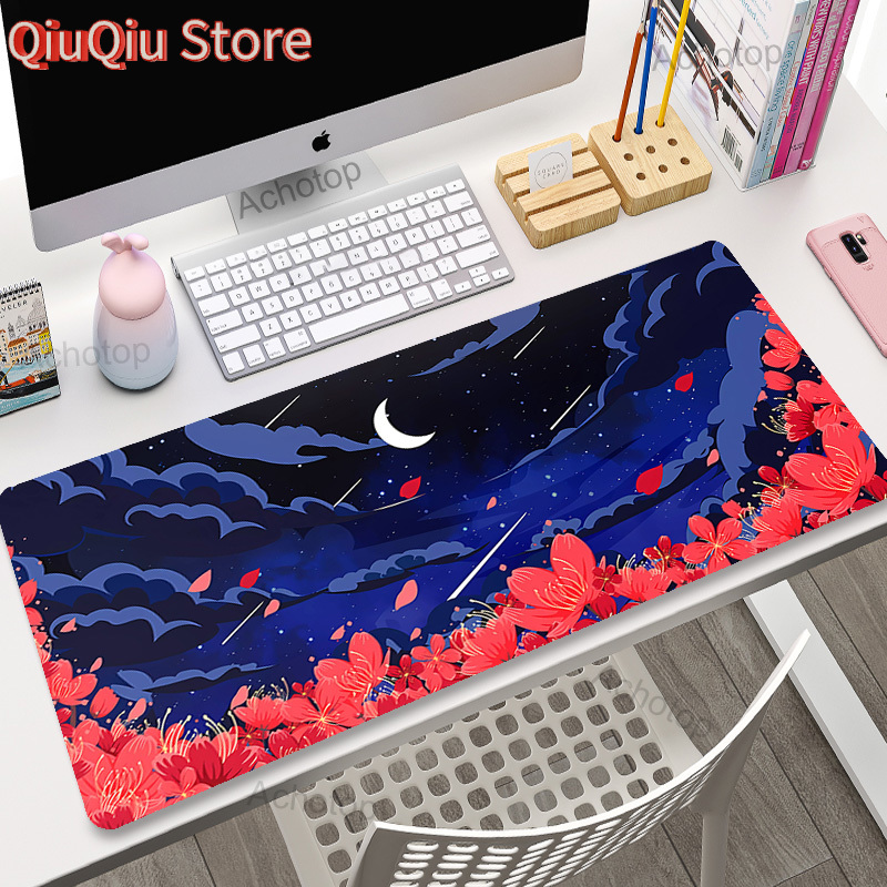 Rosa nuvens mouse pad gamer mo - Keyboard Mouse Bundle Gaming avaliação e preço