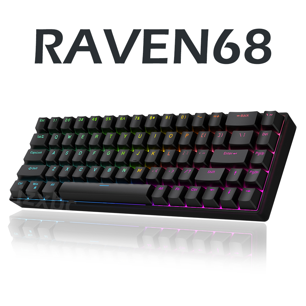 Raven68 teclado mecânico com f - Gaming Keyboard Half avaliação e preço