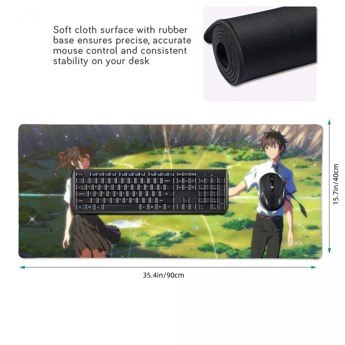 Mouse Pad Grande de Anime Japo - Gaming Keyboard Name avaliação e preço