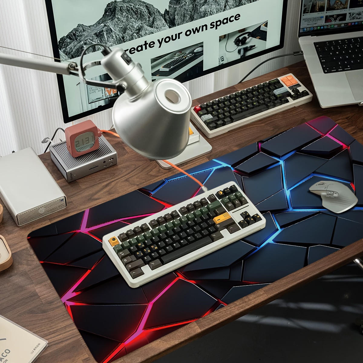 Grandes mouse pads para jogos  - Gaming Keyboard Blue avaliação e preço