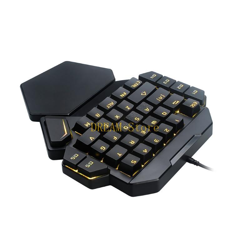 Retroiluminado luminoso RGB mã - Gaming Keyboard Half avaliação e preço