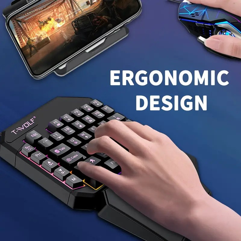 Conversor de Jogos Móveis 2-em - Gaming Keyboard Half avaliação e preço