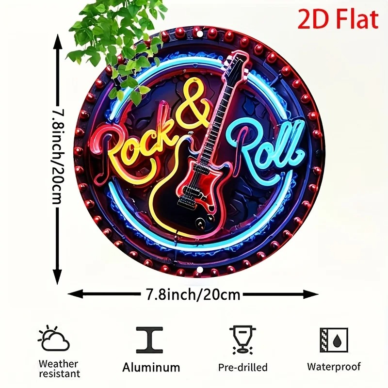 Placa de Neon Vintage Rock, De - Brass Weight Plate avaliação e preço