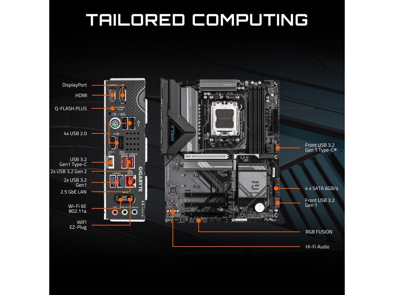 Placa-mãe GIGABYTE B650E EAGLE - Corsair Ram Vengeance 16Gb avaliação e preço